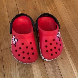Toddler size 6 Crocs Minnie Mouse Edition EUC